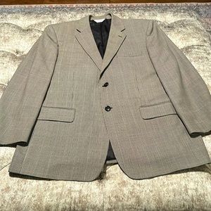 Men’s Sportcoat Houndstooth Pattern Size 44 Regular Brown/Tan/Blue